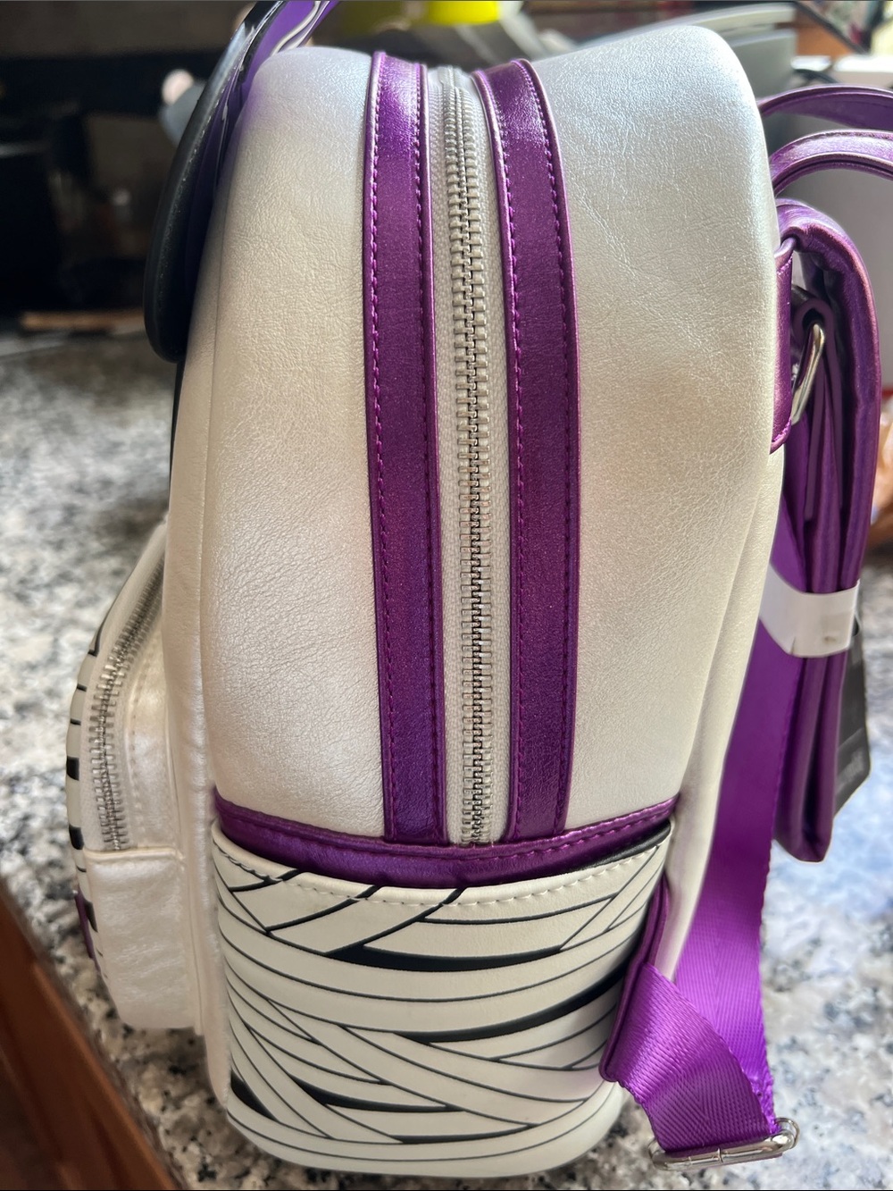 Loungefly Minnie Mouse The Bride of Frankenstein Mini Backpack - Picture 5 of 8